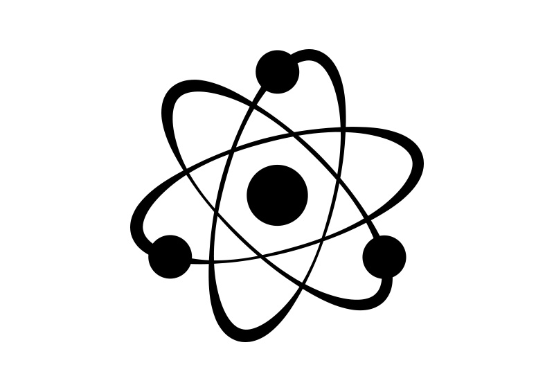 black-atom-icon-free-vector